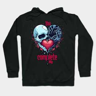 Dark You Complete Me V1 - Soulful Heart Art for Valentine's Hoodie